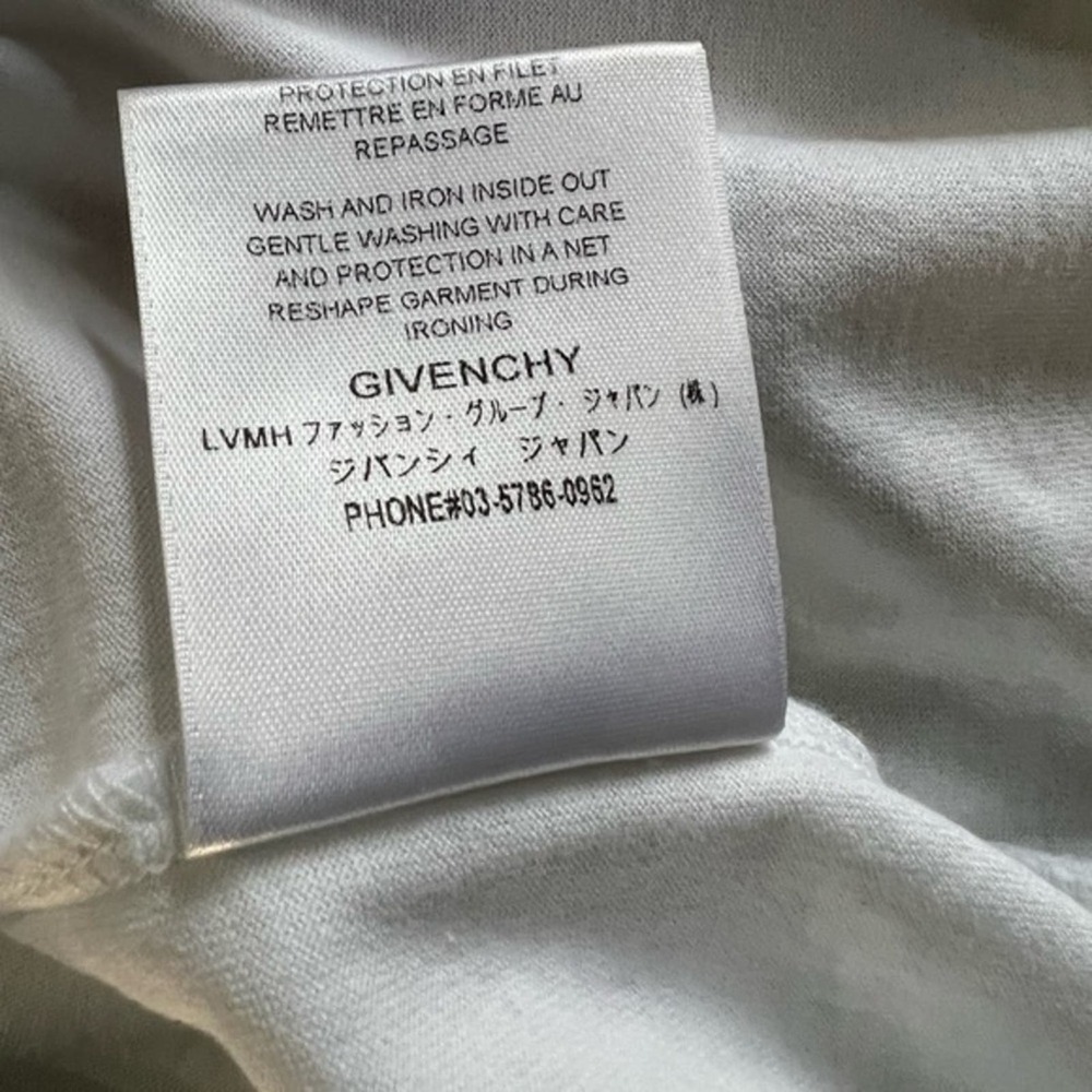 Givenchy Rare Logo Regular Fit White Short Sleeve Graphic Cotton Tee Size M NWOT - Picture 8 of 9